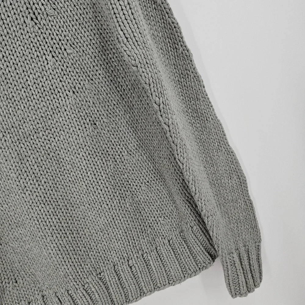 Vintage J. Crew Rollneck Handknit Sweater Gray Fisherman NWT Oarsman L
